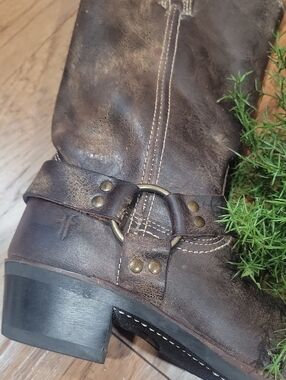 Frye 12R Smoke Harness Boots W8